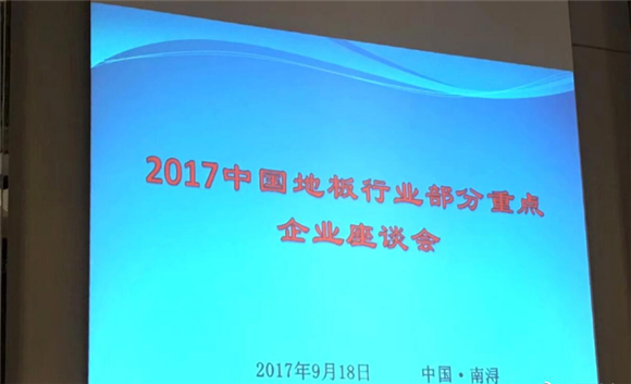 2017年中国地板业部分重点企业座谈会在南浔召开